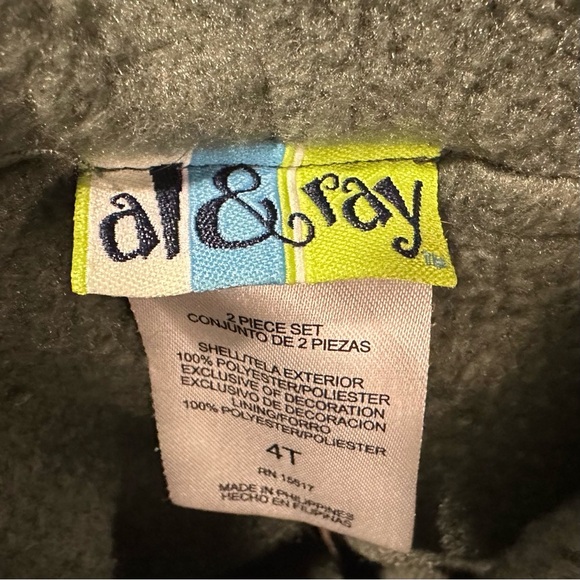 Kids Green and Tan Hooded Jacket 4T - Picture 4 of 5